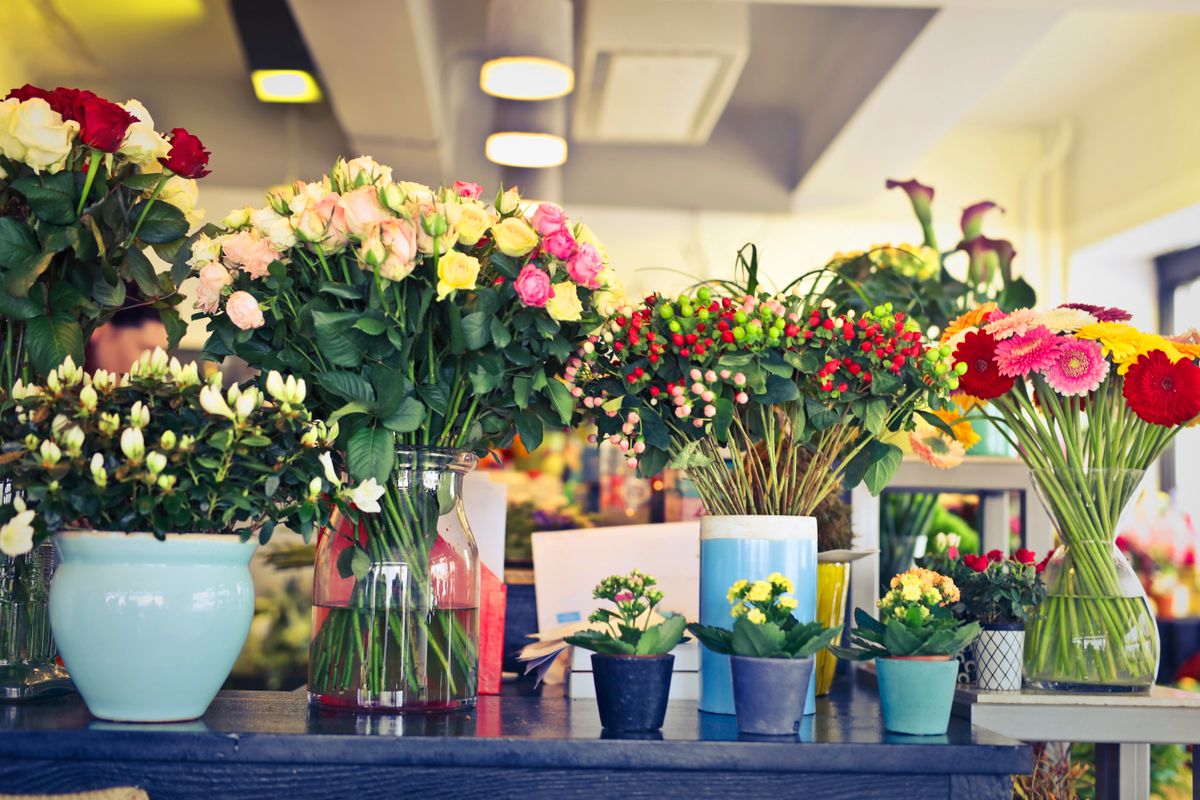 Fresh flowers from a neighborhood florist